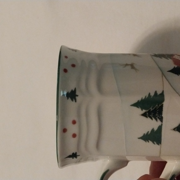 Mikasa French Countryside Yule Glow holiday cappuccino 2 mugs - Picture 5 of 7